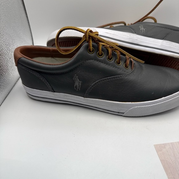 Polo Ralph Lauren Gray Leather Sneakers - Picture 8 of 9